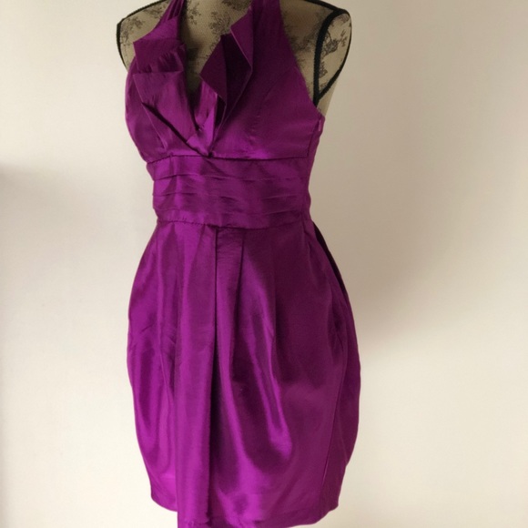 Purple Halter Dress - Picture 4 of 8